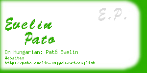 evelin pato business card