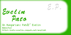 evelin pato business card